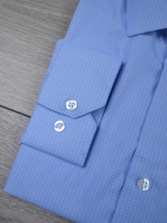 Camisa Micro Xadrez Azul na internet