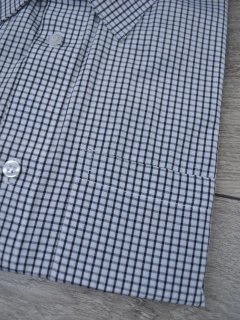 Camisa Manga Curta Xadrez Preta - comprar online