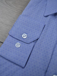 Camisa Maquinetada Azul - Charleville Camisaria