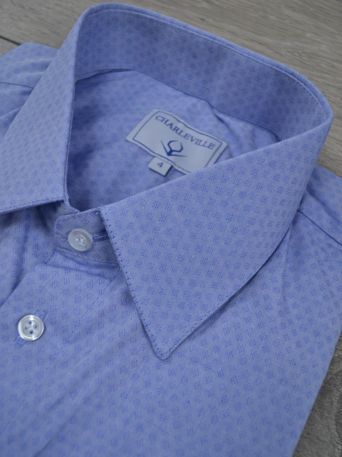 Camisa Maquinetada Azul