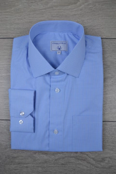 Camisa Micro Xadrez Azul - comprar online