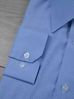 Camisa Maquinetada Azul - loja online