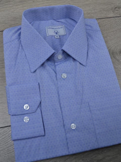 Camisa Maquinetada Azul - comprar online