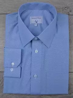 Camisa Maquinetada Azul