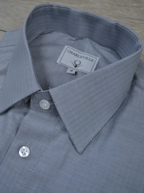 Camisa Maquinetada Cinza