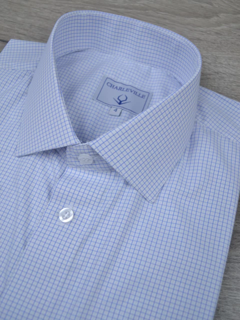 Camisa Micro Xadrez Branca