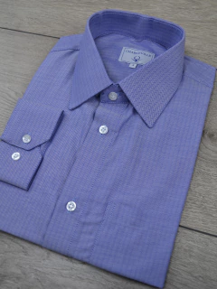 Camisa Maquinetada Azul - loja online