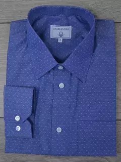 Camisa Maquinetada Azul