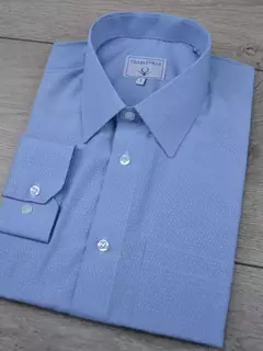 Camisa Maquinetada Azul - comprar online