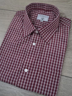 Camisa Manga Curta Bordo - loja online
