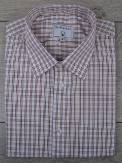 Imagem do Camisa Manga Curta Xadrez Laranja