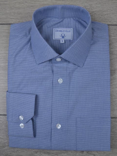 Camisa Maquinetada Azul - loja online