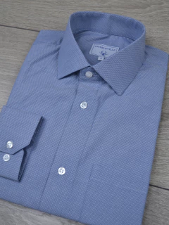 Camisa Maquinetada Azul - comprar online