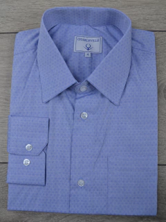 Camisa Maquinetada Azul - loja online