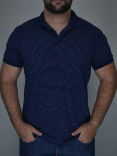 Polo Botão Azul Marinho