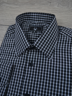 Camisa Sem Bolso Xadrez Preta - comprar online