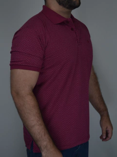 Polo Botão Vinho