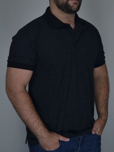 Polo Botão Preta