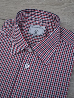 Camisa Manga Curta Xadrez Vermelha - comprar online