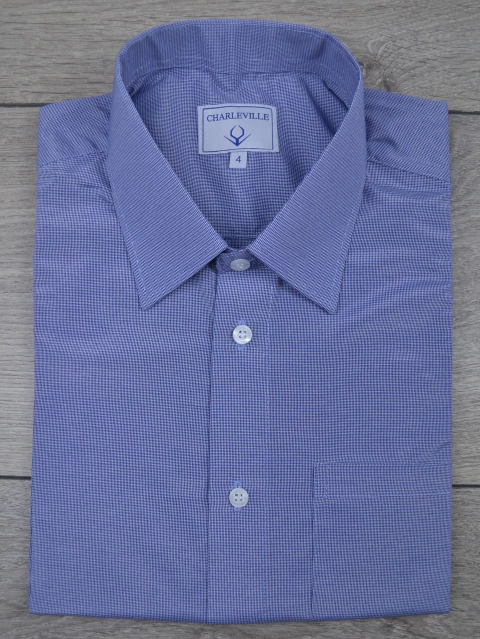 Camisa Manga Curta Mescla Azul