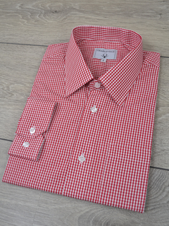 Camisa 100% Algodão Xadrez Vermelha - Charleville Camisaria