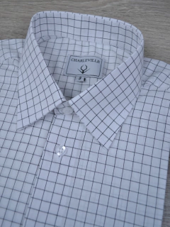 Camisa Manga Curta Xadrez Branca - comprar online