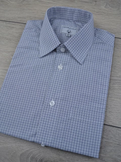 Camisa Manga Curta Urban Fio 50 Xadrez - Charleville Camisaria