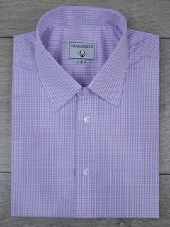 Camisa Manga Curta Fio 50 Lilas