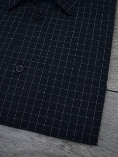 Camisa Manga Curta Xadrez Preta - comprar online