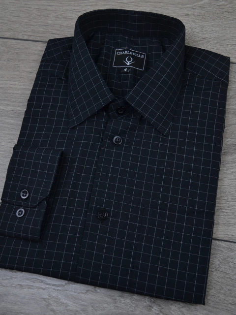 Camisa Xadrez Preta 100% Algodão