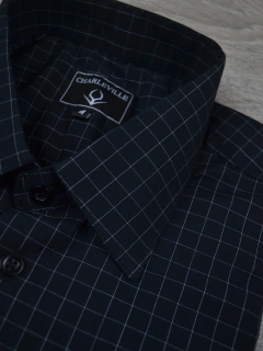 Camisa Xadrez Preta 100% Algodão - comprar online