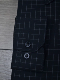 Camisa Xadrez Preta 100% Algodão na internet