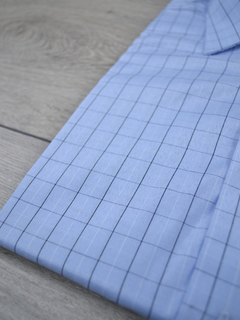 Camisa Manga Curta Xadrez Azul - comprar online