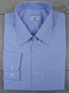 Camisa Maquinetada Azul