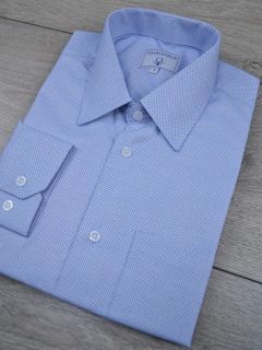 Camisa Maquinetada Azul - loja online