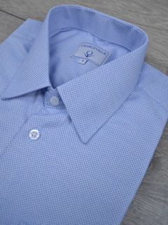 Camisa Maquinetada Azul - comprar online