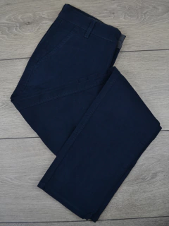 Calça de Sarja Azul Marinho Bolso Faca