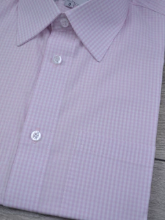 Camisa Manga Curta Xadrez Rosa - loja online