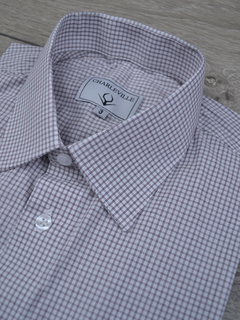 Camisa Manga Curta Xadrez Marrom - comprar online