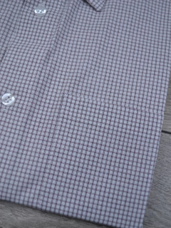 Camisa Manga Curta Xadrez Marrom - loja online