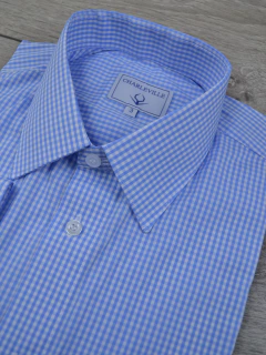 Camisa Xadrez Azul Glace 100% Algodão