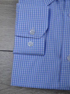 Camisa Xadrez Azul Glace 100% Algodão - loja online