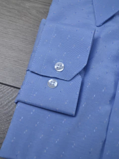 Camisa Maquinetada Azul