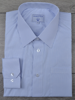 Camisa xadrez Azul e Branco na internet