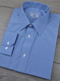 Camisa Maquinetada Azul - Charleville Camisaria