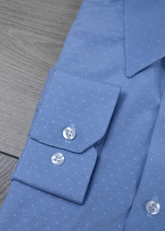 Camisa Maquinetada Azul - loja online