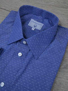 Camisa Maquinetada Azul - loja online