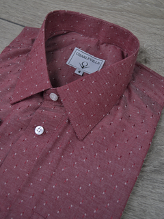 Camisa Maquinetada Bordo - loja online