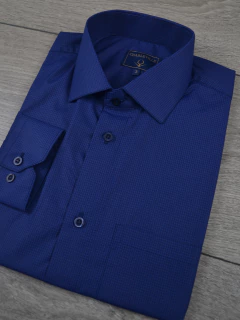 Camisa Micro Xadrez Azul marinho na internet