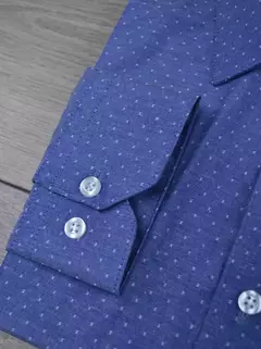 Camisa Maquinetada Azul - loja online